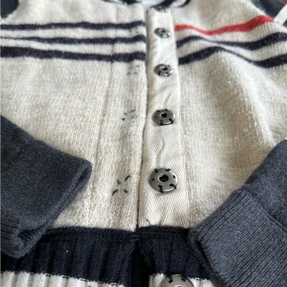 Free People: super cute: snap button: black Small : sweater: collegiate look - Picture 2 of 11